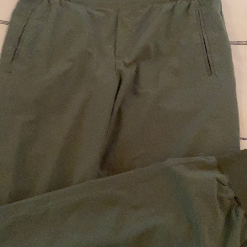 Super comfy olive joggers from Banana Republic